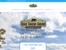 Tablet Screenshot of beartrackscabins.com